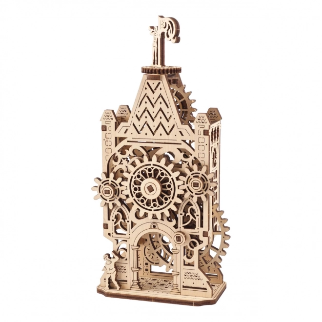 Ugears 3D træ mekanisk puslespil Ur-tårn