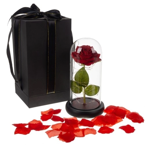 Rose i glas - lysende