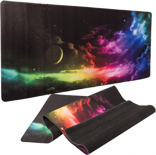 XXL musemåtte 80 × 30 cm med galaksemotiv