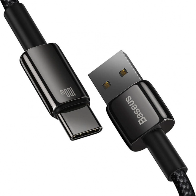 Kabel Baseus Tungsten Gold USB til USB-C, 100 W, 2 m sort