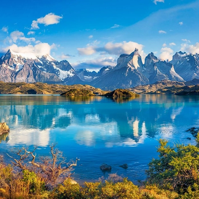 Puslespil 500 brikker Bjerge Torres del Paine Patagonia Chile