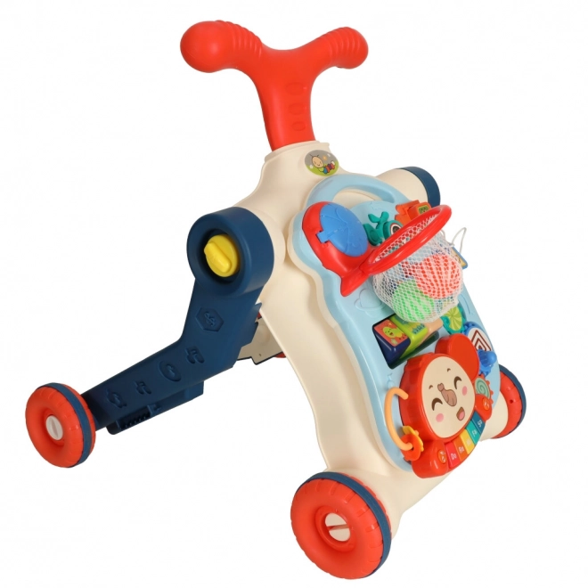 Multifunktionelt baby walker og interaktivt bord 5i1