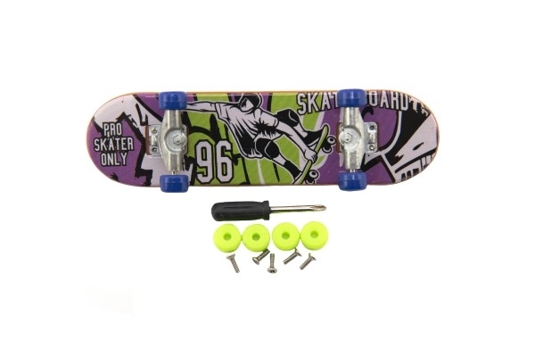 Finger skateboard med skruetilbehør - 9 cm