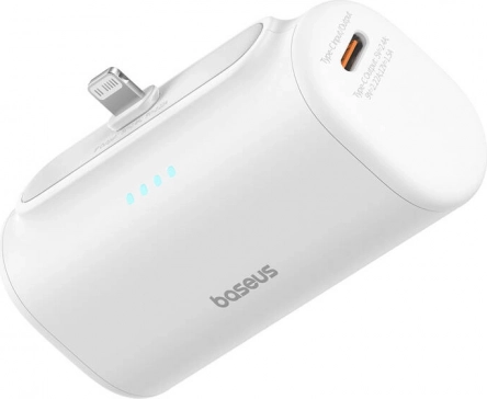 powerbank baseus compact 5000 mAh 20 W hvid