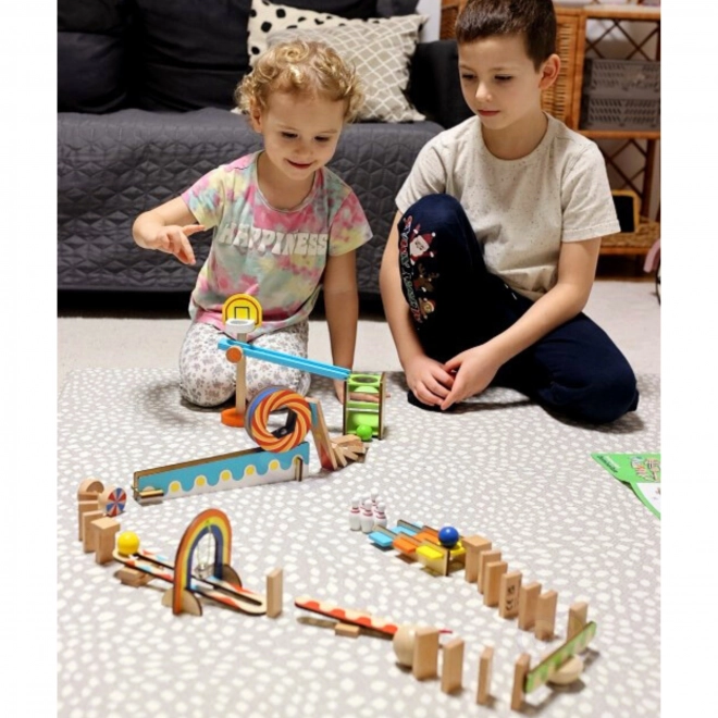 Træ klodser domino / domino puslespil Tooky Toy