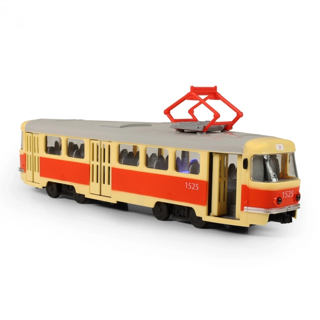 Tramvogn med stoppestedsmeddelelser