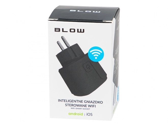 Smart stikontakt TUYA V3 sort med WiFi kontrol