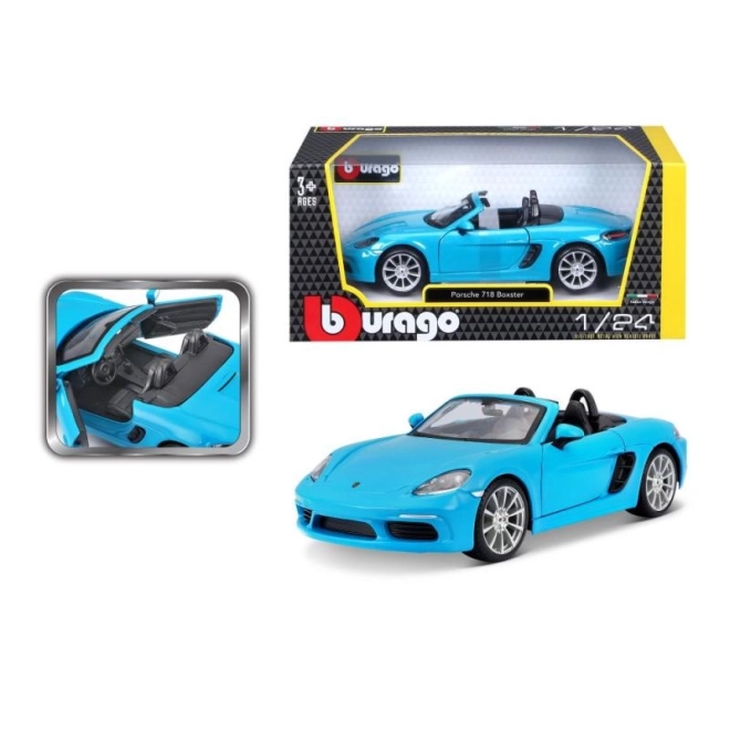 Bburago 1:24 Porsche 718 Boxster Blå