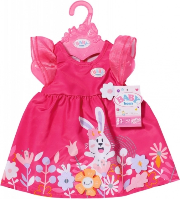 blomstrede kjoler til Baby Born-dukke 43 cm