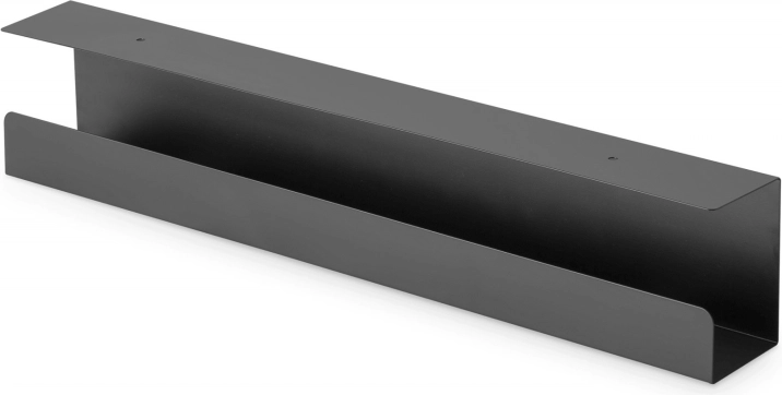 Stål kabelkanal under bord, 60 cm, sort