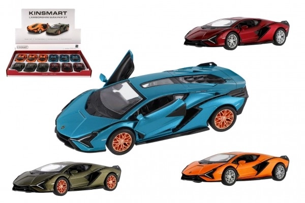 Auto Kinsmart Lamborghini Sián FKP 37 metal/plast 13cm mix farver