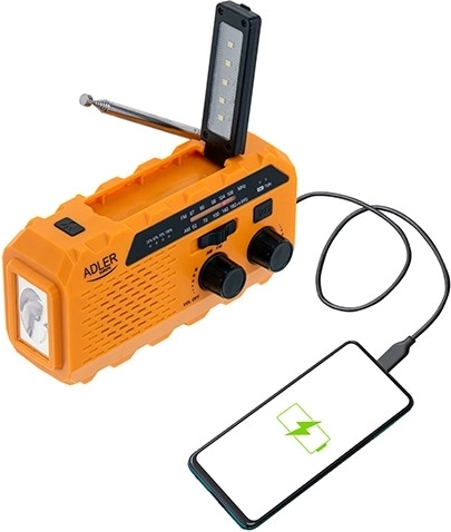 FM/AM-radio og powerbank i én