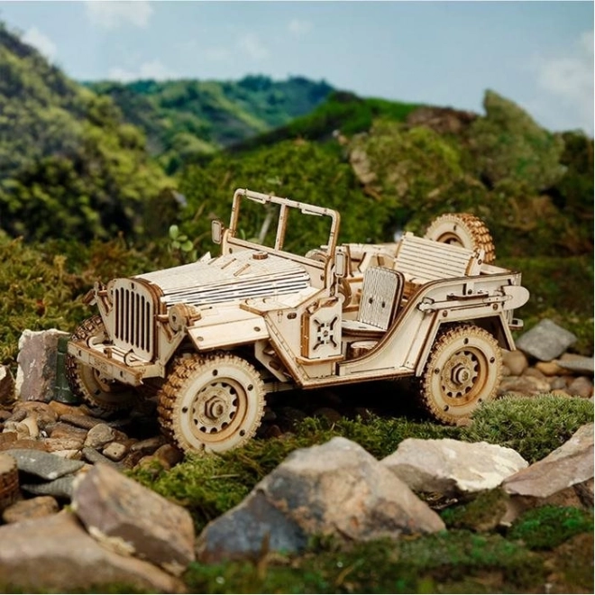 Army Jeep - 3D træ puslespil