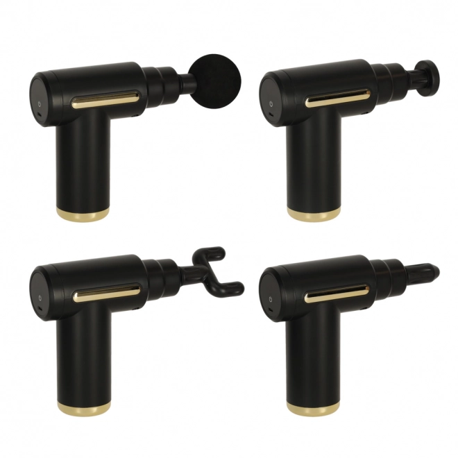 Massagepistol LED 4i1 sort