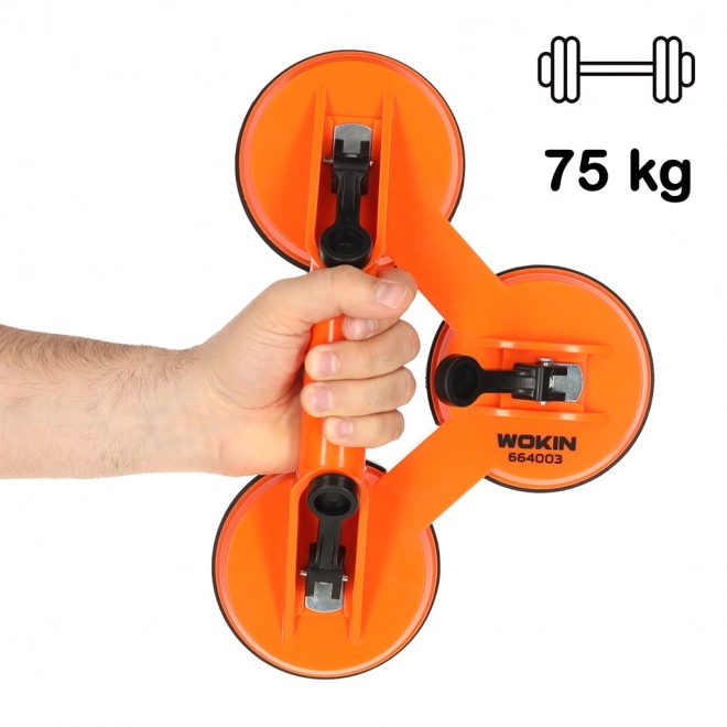 Vakuumholder med sugekop til håndtering af glas, glaserede fliser 3x11,5cm 75kg