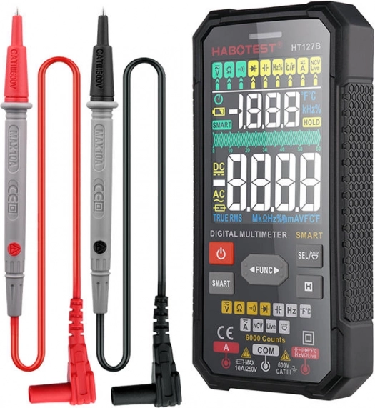Digitalt multimeter HABOTEST HT127B med NCV og temperaturmåling