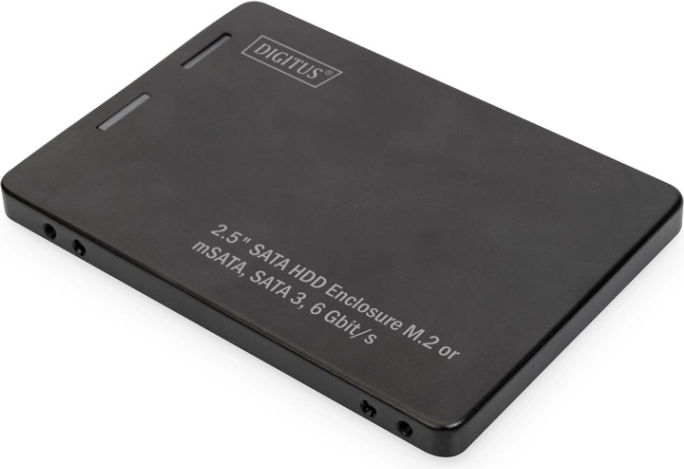 adapter til 2,5" SATA – til SSD M.2 og mSATA, SATA III 6 Gbit/s, aluminiumskabinet DIGITUS