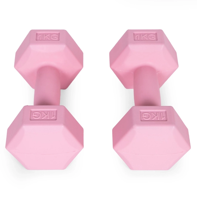 Lyserøde håndvægte 2x1 kg ModernHome