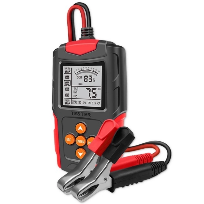 Digital batteritester med LCD display | 12V | 24V | 3Ah-200Ah