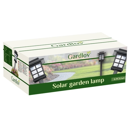Solcellehave lamper LED – sæt 6x hus