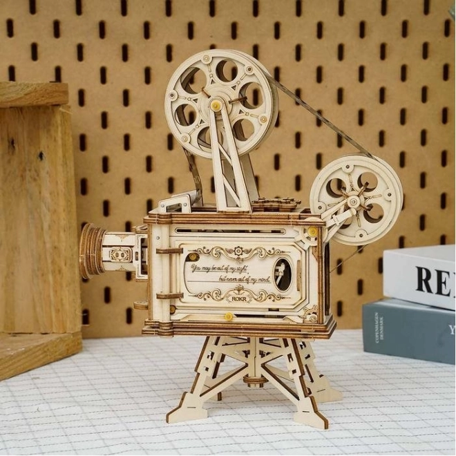 RoboTime 3D træ mekanisk puslespil Filmprojektor