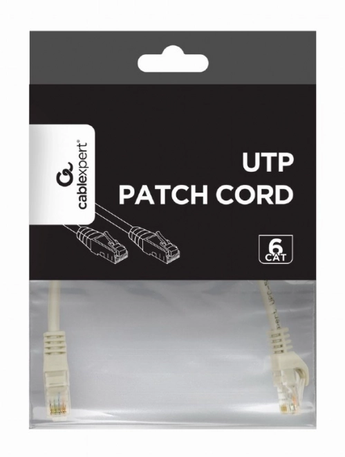 Patchkabel kat.6 UTP 0,5m grå