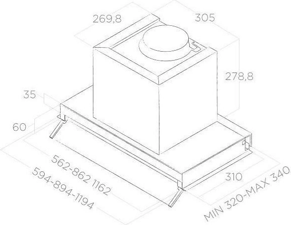 Nem montering under overskab