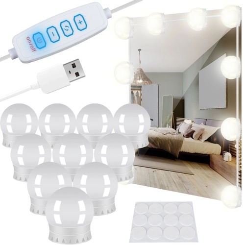LED lamper til spejl/borde - 10 stk.