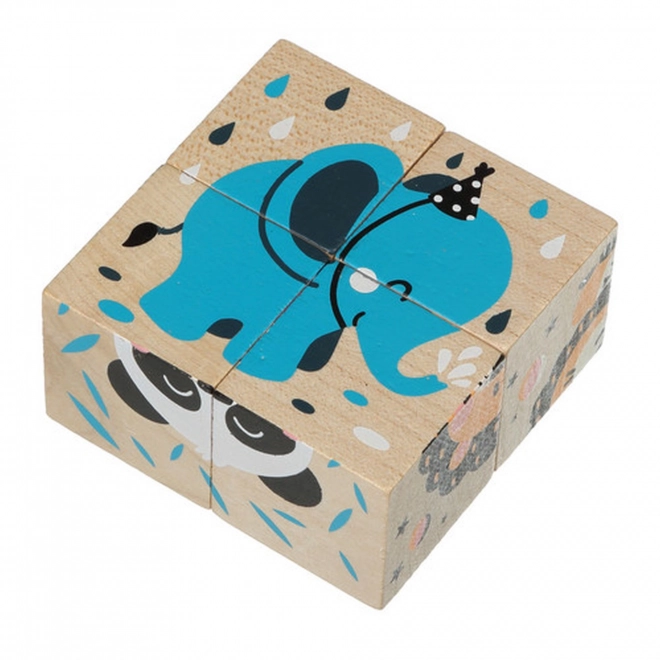 CUBIKA 15429 Glade dyr - 4 puslespilsblokke