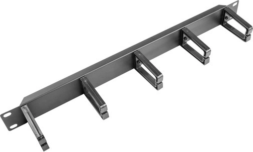 Kabelorganisator til 19" rack 1U, type B, sort