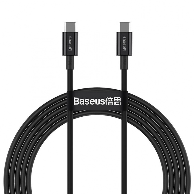 Kabel Baseus Superior Series USB-C til USB-C, 100W, 2m (sort)