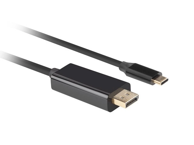USB-C til DisplayPort kabel 1.8m 4K 60Hz Sort