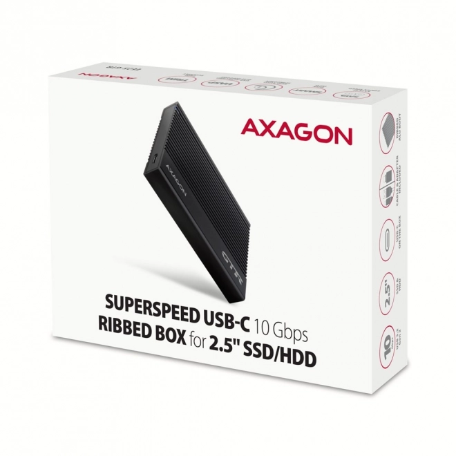 Aluminiums etui til eksterne diske USB3.2 Gen 2 - SATA 6G 2.5" SSD/HDD