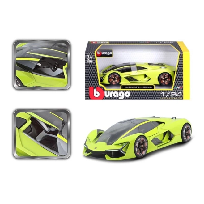Bburago 1:24 Lamborghini Terzo Millenio Grøn