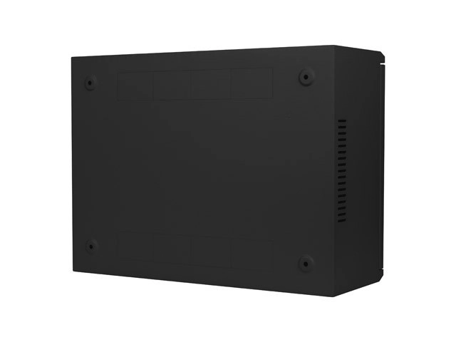 Vægmonteret rackskab 19 tommer 4U+3U 540x200 lav profil sort