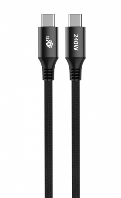 Kabel USB C - USB C 1m 240W sort