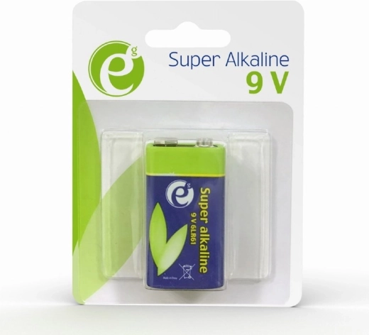 Alkalisk 9V-batteri 6LR61 i blisterpakning