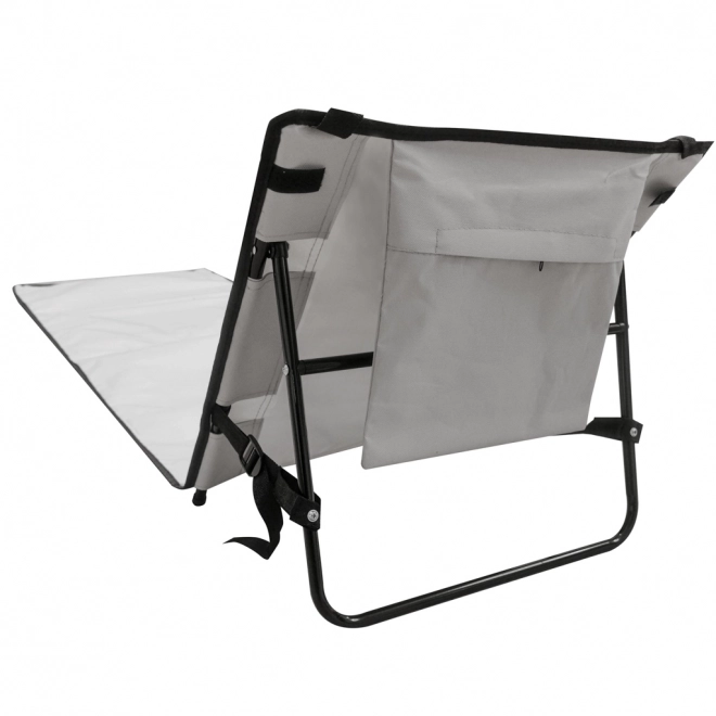 Strandmåtte med ryglæn Strandstol foldbar grå