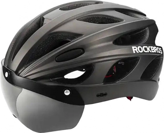 Cykelhjelm med briller Rockbros sort