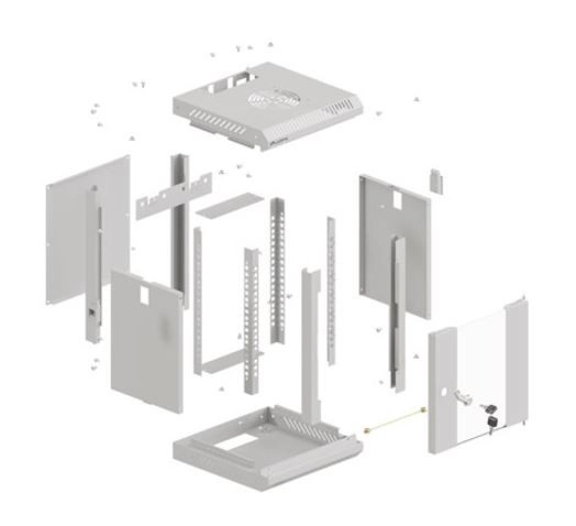 Installationskasse RACK Lanberg WF11 10 tommer