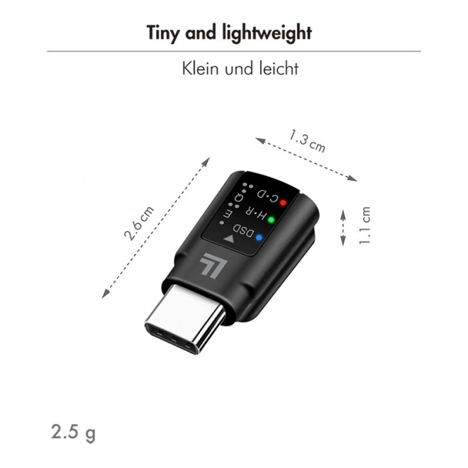 Lydadapter USB-C/M til 3.5mm/F med DAC og EQ