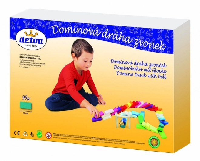 Domino-bane med klokke 95 stk