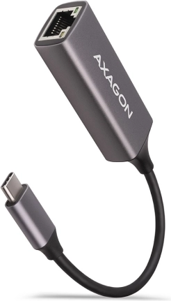 AXAGON USB‑C gigabit Ethernet-adapter, automatisk installation, metal, titaniumgrå