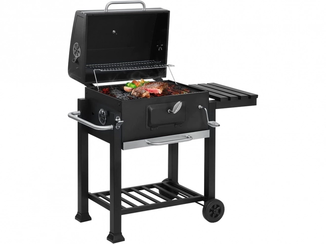 Havegrill til Trækul med To Riste og Termometer