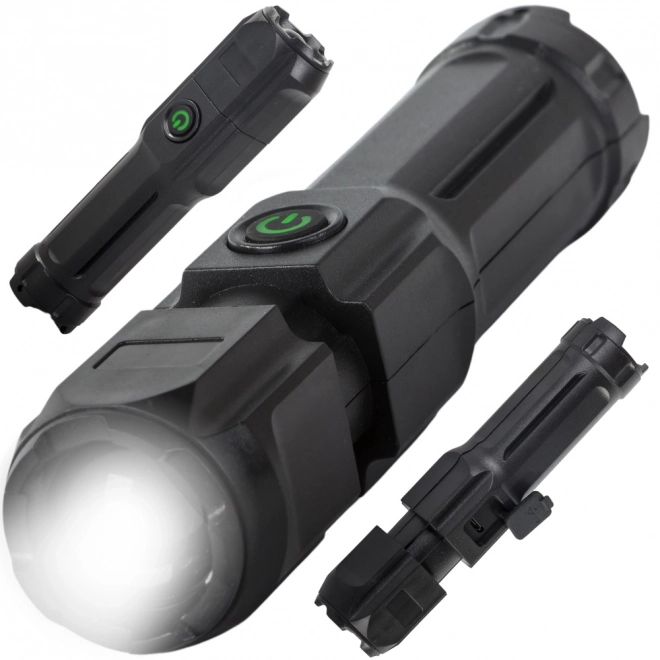 Genopladelig taktisk LED-lommelygte med zoomfunktion
