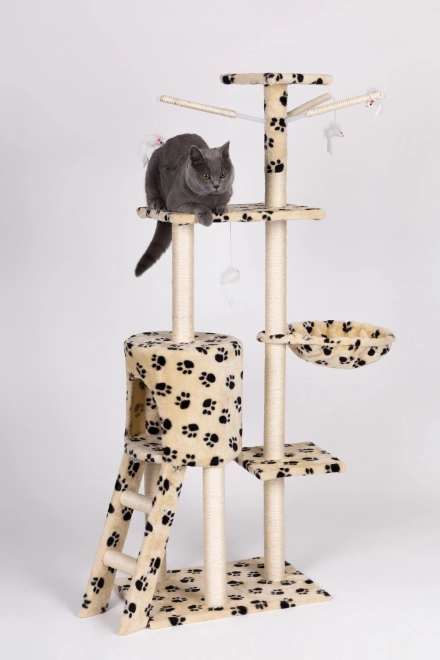 Kradsetræ til katte, hus, træ, reden, 138cm xl, Poteaftryk