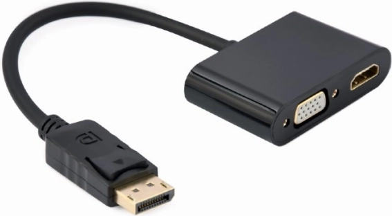 DisplayPort til HDMI og VGA-adapter