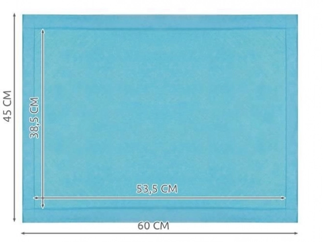 Absorberende hygiejnisk underlag til dyr 60 x 45 cm - 50 stykker
