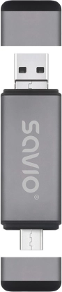 Savio 3-i-1 kortlæser USB-C, USB-A, micro USB