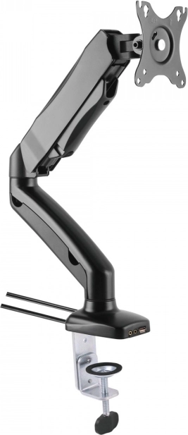 LED/LCD-bordarm 13-27 tommer 6 kg med gasfjeder, audio/USB